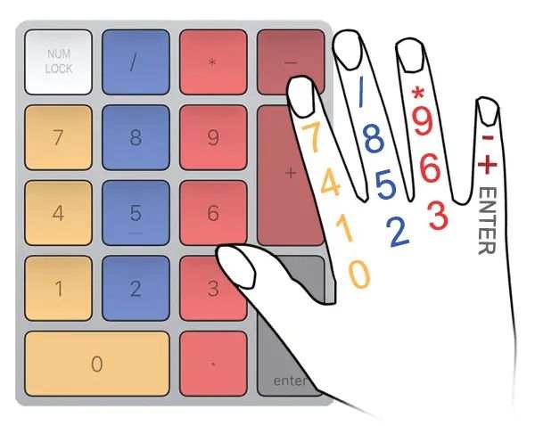 数字小键盘键位指法